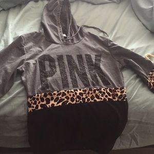 Victoria Secret- pink- hooded shirt